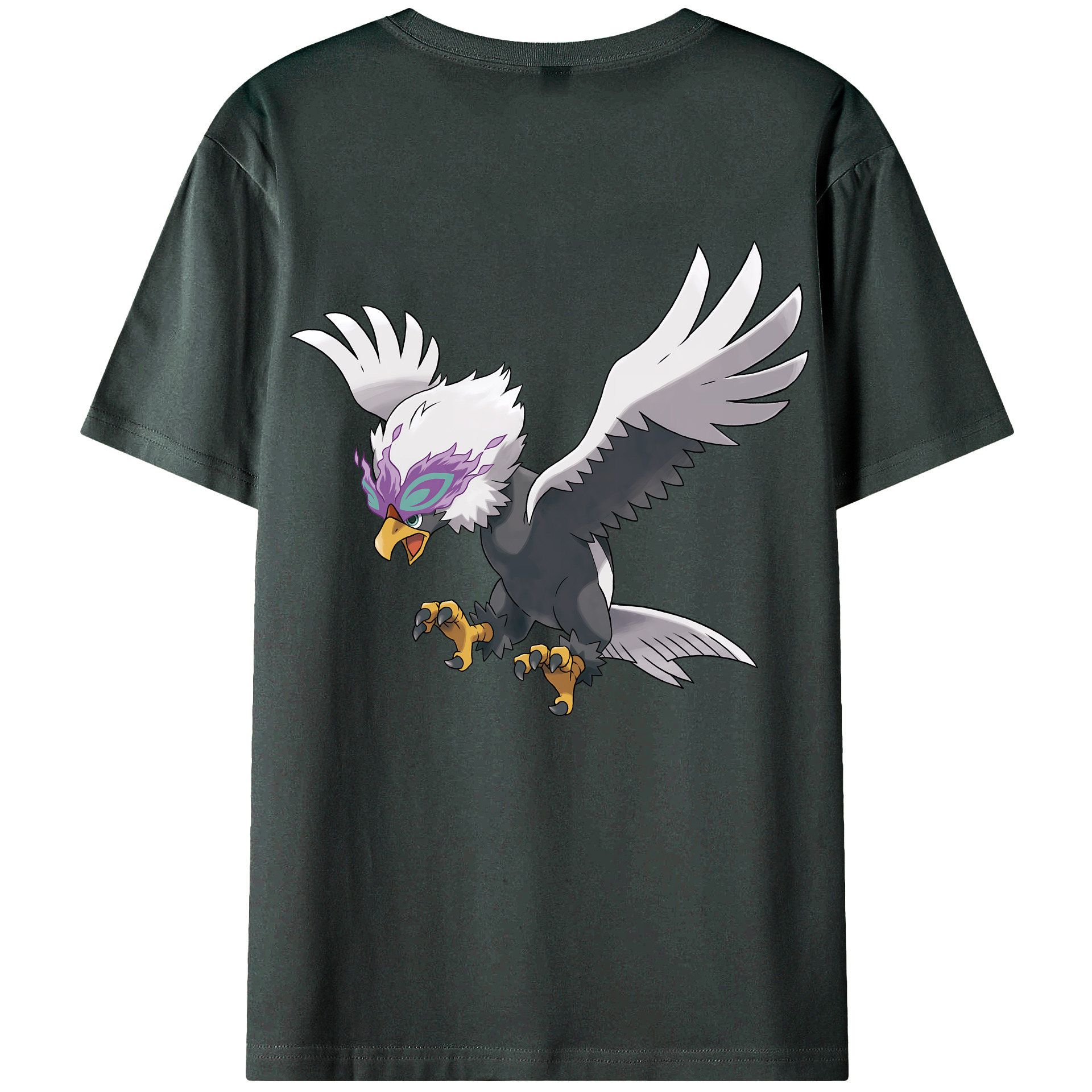 （画像用） ポケットモンスター Pokémon 綿100％ メンズ半袖Tシャツ（バックプリント） 通気性